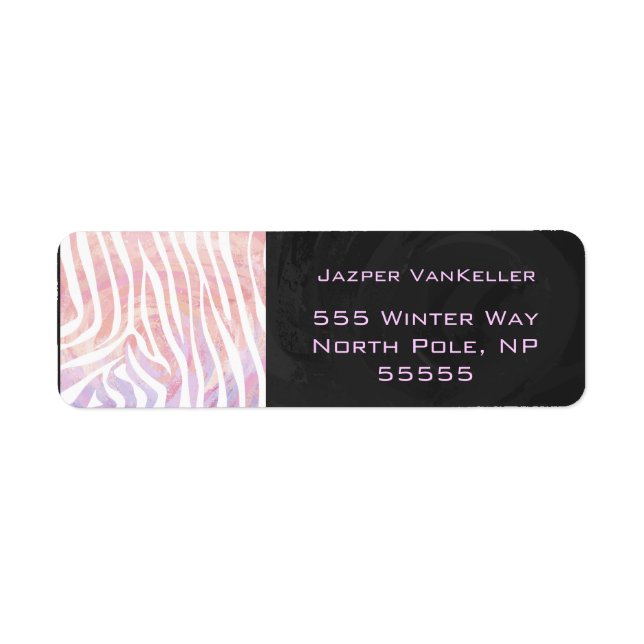 Zebra Monogram Pink and White (Front)