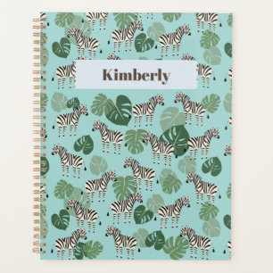 Zebra Monstera Pattern Planner