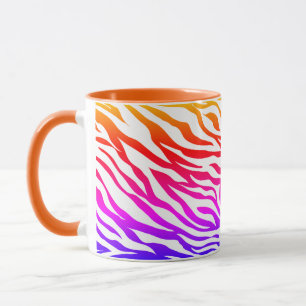 Zebra Multicolored Skin Stripes Pattern-15392 Mug