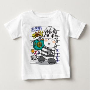Zebra music baby T-Shirt