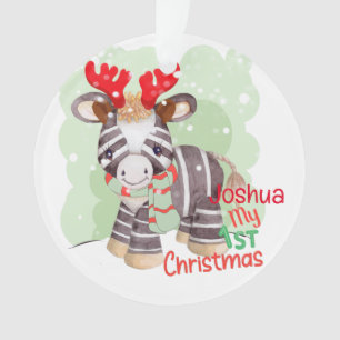 Zebra, My First Christmas Ornament