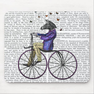 Zebra On Bicycle Mouse Mat