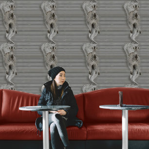 Zebra Optical Illusion, Black & White Peel & Stick Wallpaper