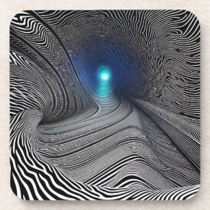 Zebra Optical Illusion Print,  Coaster