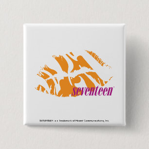 Zebra Orange 15 Cm Square Badge