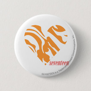 Zebra Orange 2 6 Cm Round Badge