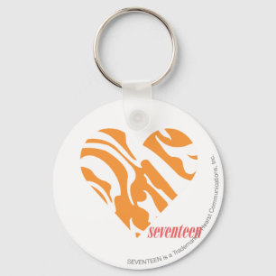Zebra Orange 2 Key Ring