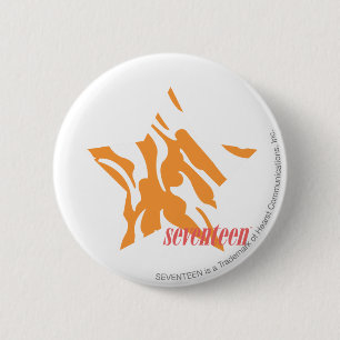 Zebra Orange 3 6 Cm Round Badge