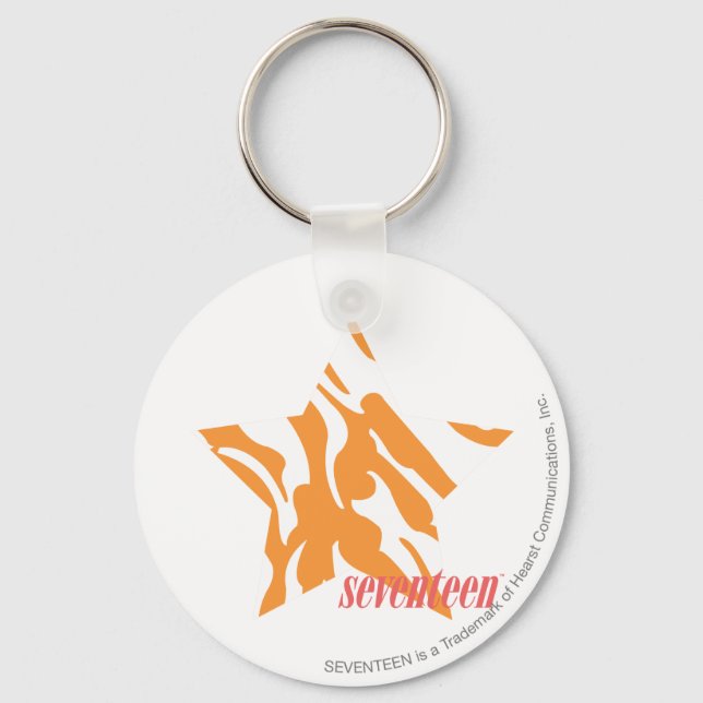 Zebra Orange 3 Key Ring (Front)
