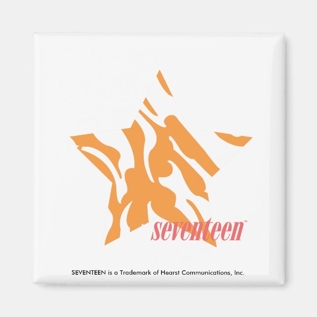 Zebra Orange 3 Magnet (Front)