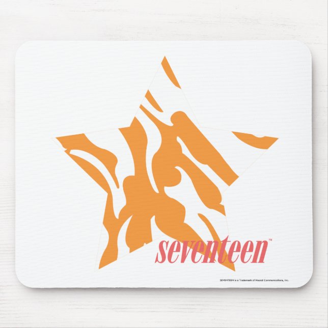 Zebra Orange 3 Mouse Mat (Front)