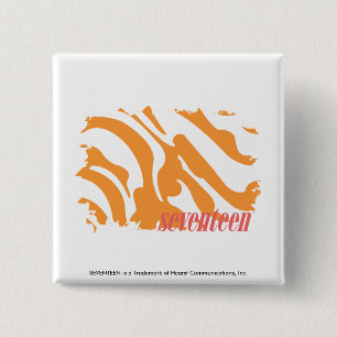 Zebra Orange 4 15 Cm Square Badge