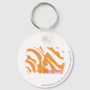 Zebra Orange 4 Key Ring