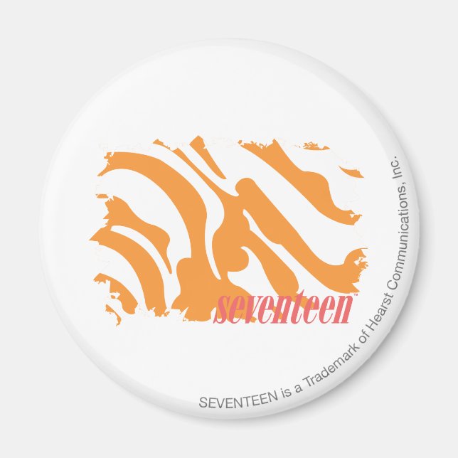 Zebra Orange 4 Magnet (Front)