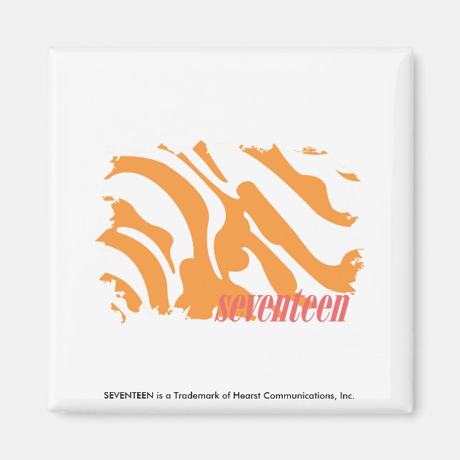 Zebra Orange 4 Magnet (Front)