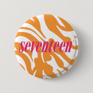 Zebra Orange 6 Cm Round Badge