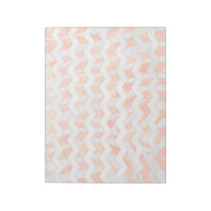 Zebra Orange and White Print Notepad
