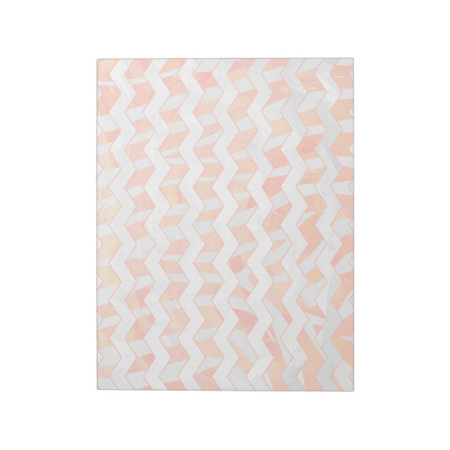 Zebra Orange and White Print Notepad (Rotated)