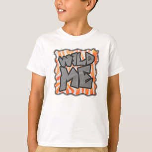 Zebra Orange and White Wild Me T-Shirt