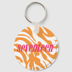 Zebra Orange Key Ring