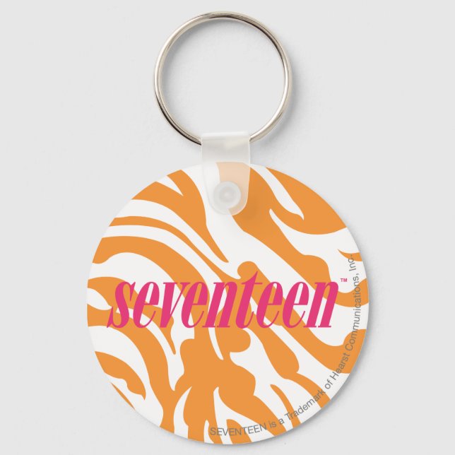 Zebra Orange Key Ring (Front)
