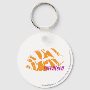 Zebra Orange Key Ring