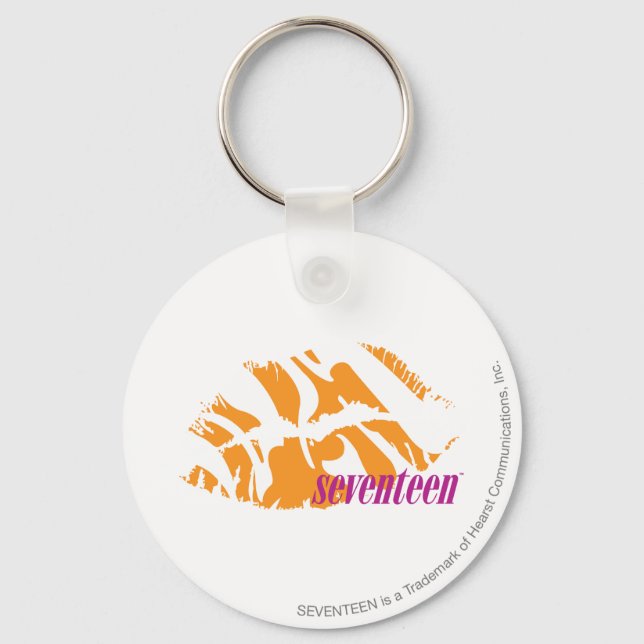 Zebra Orange Key Ring (Front)
