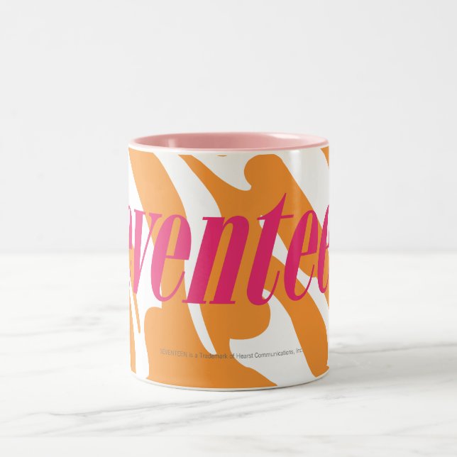 Zebra Orange Two-Tone Coffee Mug (Center)