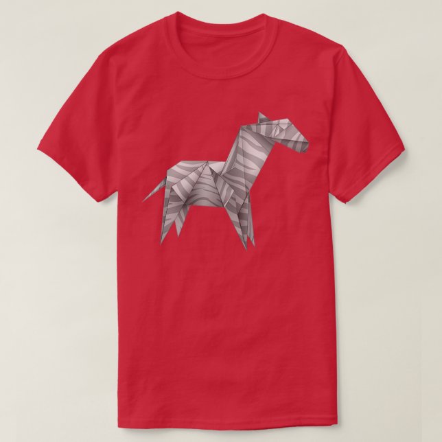 Zebra Origami T-Shirt (Design Front)