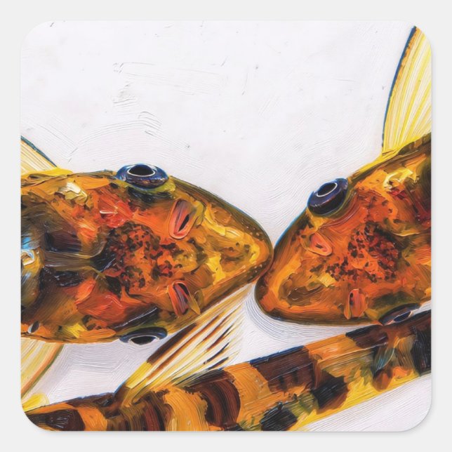Zebra Oto Otocinclus catfish fish Sticker (Front)