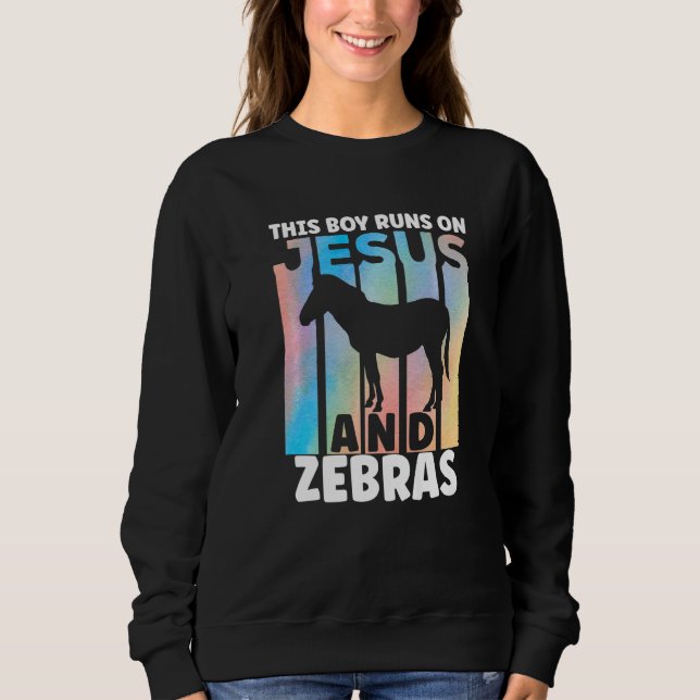 Zebra Outfit for Zebra Lovers for Boys Premium Sweatshirt (Front)