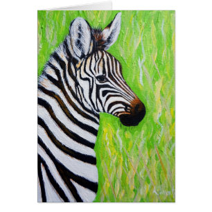 Zebra Painting Greeting Card