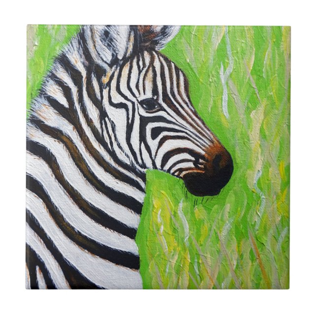 Zebra Painting Tile (Front)