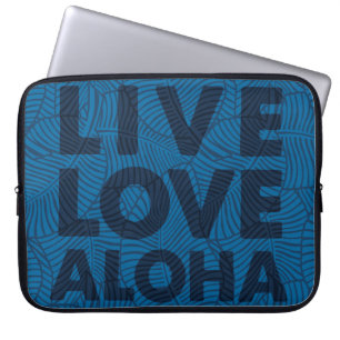 Zebra Palm Aloha Hawaiian Tropical Wetsuit Laptop  Sleeve