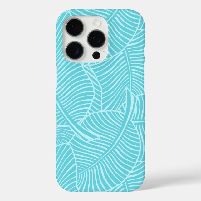 Zebra Palm Hawaiian Tropical Aqua Case-Mate iPhone Case (Back)