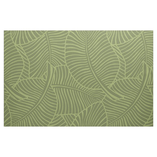 Zebra Palm Hawaiian Tropical Olive green  Fabric (Fat Quarter)