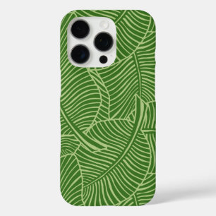 Zebra Palm Hawaiian Tropical Palm Green iPhone 16 Pro Case
