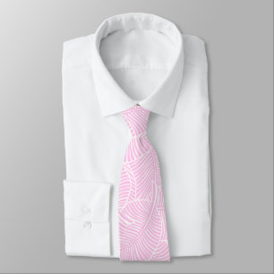 Zebra Palm Hawaiian Tropical - Pink Tie