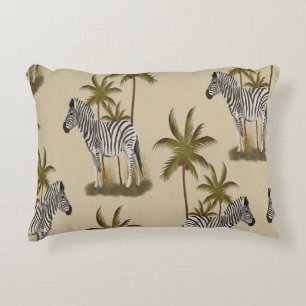 Zebra & Palm Trees  Decorative Cushion