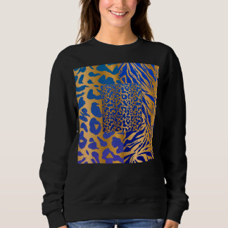 Zebra Panther Cheetah Animal Safari Print Sweatshirt