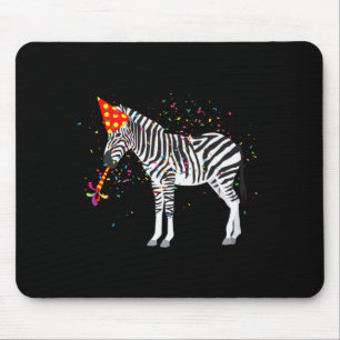 Zebra Partying Animals Having A Party Mouse Mat