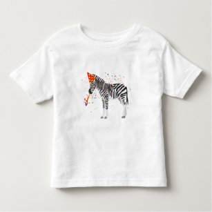 Zebra Partying - Animals Having a Party Toddler T-Shirt