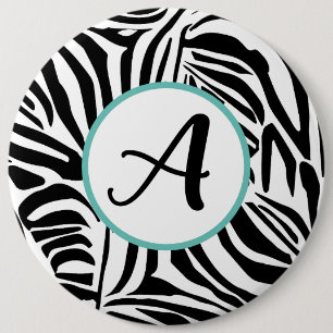 Zebra Pattern 6 Cm Round Badge