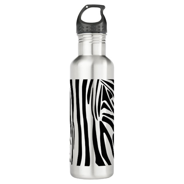 Zebra pattern 710 ml water bottle (Front)