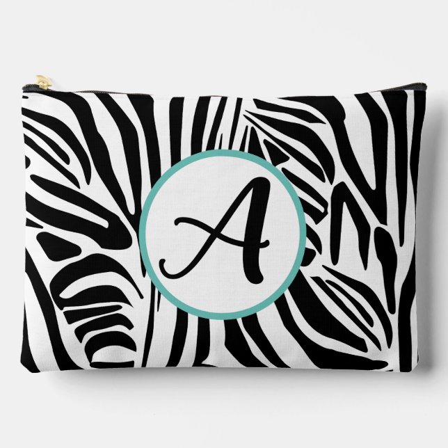 Zebra Pattern Accessory Pouch (Front)
