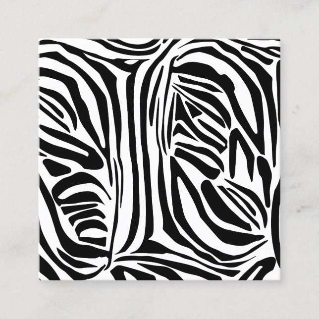 Zebra pattern appointment card (Front)