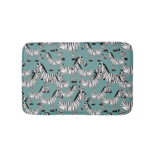 Zebra Pattern Bath Mat