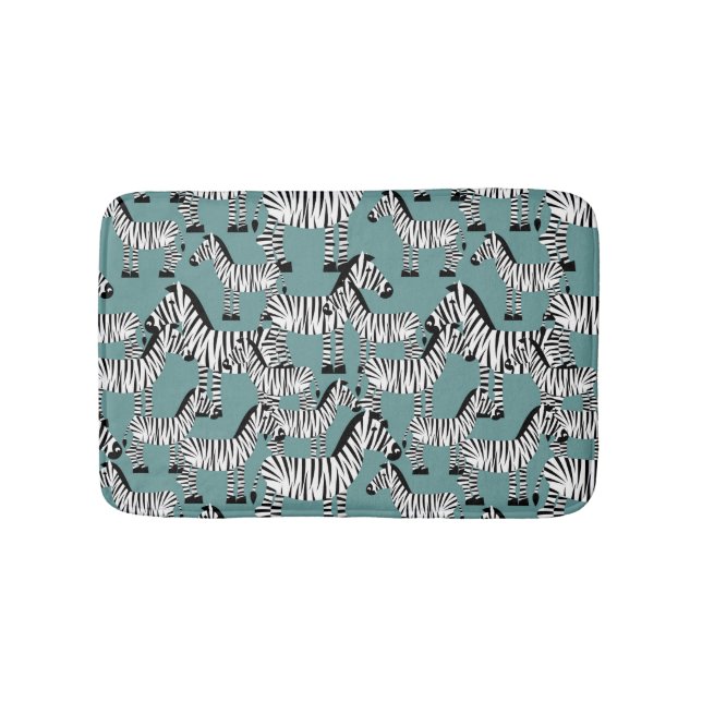 Zebra Pattern Bath Mat (Front)