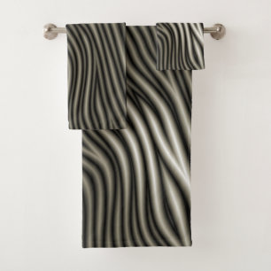 Zebra Pattern Bath Towel Set