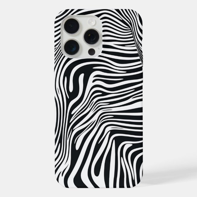 Zebra pattern black and white 🦓 iPhone case (Back)